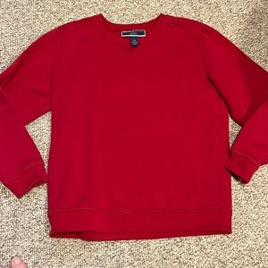 Karen Scott red crewneck sweatshirt, PM